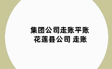 集团公司走账平账 花莲县公司 走账